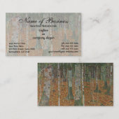 Birch Forest van Gustav Klimt,  symbolisme Visitekaartje (Voorkant / Achterkant)