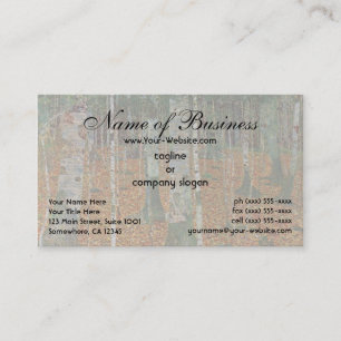 Birch Forest van Gustav Klimt Visitekaartje