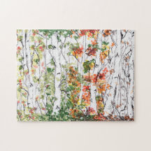 Birch Forest, Vier seizoenen - Puzzle