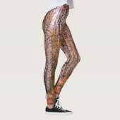 Birch Forrest herfstfoto aangepaste Leggings (Rechts)