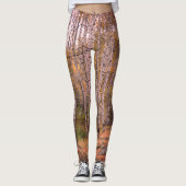Birch Forrest herfstfoto aangepaste Leggings (Voorkant)