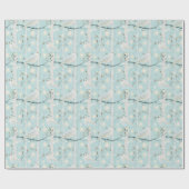 Birch Glow Birds Cadeaupapier (Vlak)