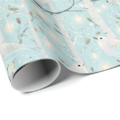 Birch Glow Birds Cadeaupapier (Rol Hoek)