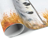 Birch Herfst Birch Tree Autumn Country Leaves gift Cadeaupapier (Rol Hoek)