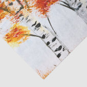 Birch Herfst Birch Tree Autumn Country verlaat rus Tissuepapier (Detail)