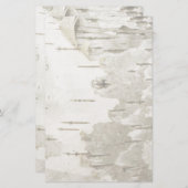 Birch Kantoor Stationery, Birch Bark Stationery Briefpapier (Voorkant / Achterkant)