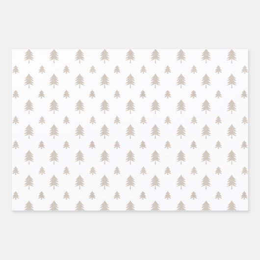 Birch Kraft Paper Moderne kerstboom & rendierpapie (Voorkant 3)