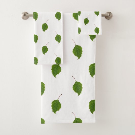 Birch Leaf Pattern Bad Handdoek (Insitu)