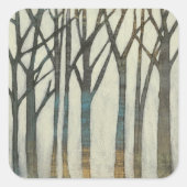 Birch Line I Vierkante Sticker (Voorkant)