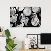 Birch logs poster (Thuiskantoor)