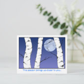 Birch Moon Christmas Feestdagenkaart (Staand voorkant)