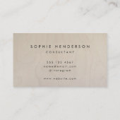 Birch Plywood | Lichte houtkorrel Moderne Visitekaartje (Achterkant)