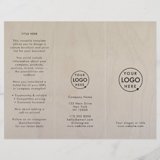 Birch Plywood | Logo Houtgraan — drievoudig brochu (Voorkant)