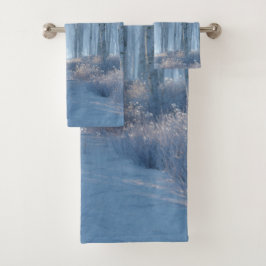 Birch Radiant Snow Forest  Bad Handdoek