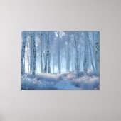 Birch Radiant Snow Forest Canvas Afdruk (Voorkant)