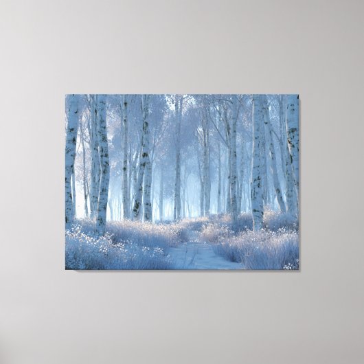 Birch Radiant Snow Forest  Canvas Afdruk (Voorkant)