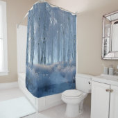 Birch Radiant Snow Forest Shower Curtain Douchegordijn (In situ)