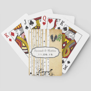  Birch Tortelduifjes Wedding Gift-speelkaart Speelkaarten
