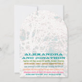 Birch Tree Aqua Blue Sky Playbill Kaart (Voorkant)