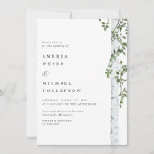 Birch Tree Aspen Greenery Wedding Kaart (Voorkant)