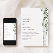 Birch Tree Aspen Greenery Wedding Kaart