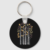 Birch Tree Autumn Lover Fall Season Autumn Leaves  Sleutelhanger (Voorkant)