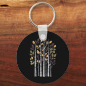 Birch Tree Autumn Lover Fall Season Autumn Leaves  Sleutelhanger (Voorkant)