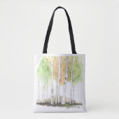 birch tree bag tote bag (Voorkant)