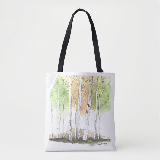 birch tree bag tote bag (Voorkant)
