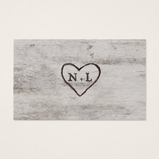 Birch Tree Bark Bruiloft Website RSVP Plaats Kaart (Achterkant)