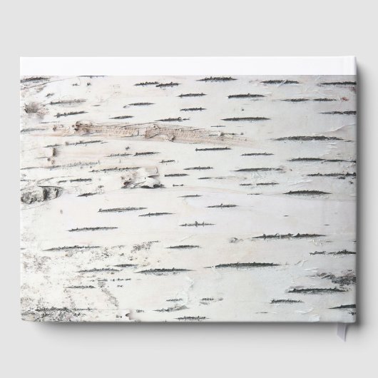 Birch Tree Bark Country Rustic Wedding Gastenboek (Achterkant)