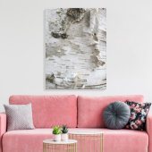 Birch Tree Bark Peeled Old Art Photo Canvas Afdruk (Insitu (Woonkamer))