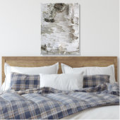 Birch Tree Bark Peeled Old Art Photo Canvas Afdruk (Insitu (Slaapkamer))