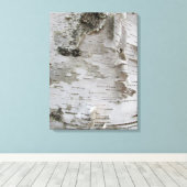 Birch Tree Bark Peeled Old Art Photo Canvas Afdruk (Insitu (Houten vloer))