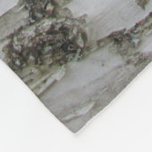 Birch Tree Bark Peeled Old Art Photo Fleece Deken (Hoek)