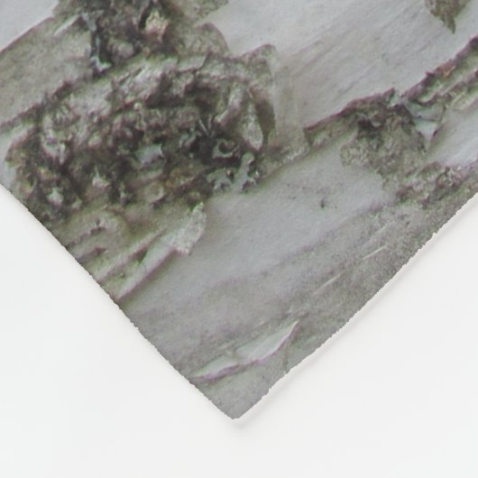 Birch Tree Bark Peeled Old Art Photo Fleece Deken (Hoek)