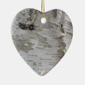 Birch Tree Bark Peeled Old Art Photo Keramisch Ornament (Rechts)