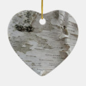 Birch Tree Bark Peeled Old Art Photo Keramisch Ornament (Achterkant)