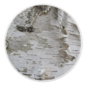 Birch Tree Bark Peeled Old Art Photo Keramische Knop (Voorkant)