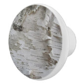 Birch Tree Bark Peeled Old Art Photo Keramische Knop (Rechts)