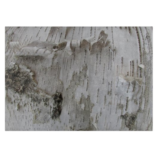 Birch Tree Bark Peeled Old Art Photo Snijplank (Voorkant)