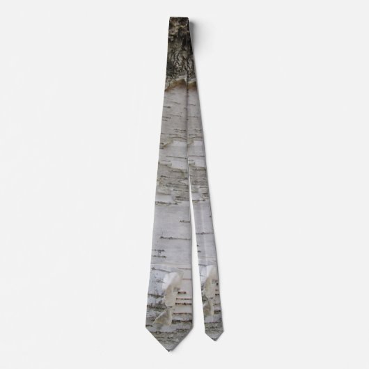 Birch Tree Bark Peeled Old Art Photo Stropdas (Voorkant)