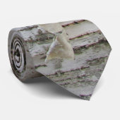 Birch Tree Bark Peeled Old Art Photo Stropdas (Opgerold)