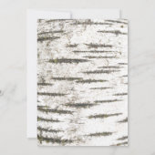 Birch Tree Bark Rustic Woodland Verjaardag Kaart (Achterkant)