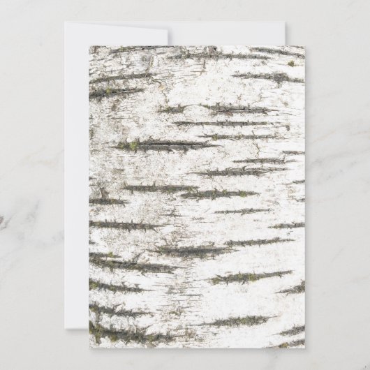 Birch Tree Bark Rustic Woodland Verjaardag Kaart (Achterkant)