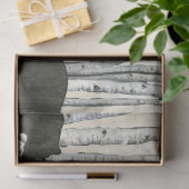 Birch Tree Black Bear Rustic Decoupage Tissuepapier (Geschenk)