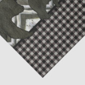 Birch Tree Black Bear Rustic Decoupage Tissuepapier (Detail)