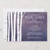 Birch Tree Bridal Shower-uitvindingen Kaart (Voorkant)