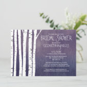 Birch Tree Bridal Shower-uitvindingen Kaart (Staand voorkant)