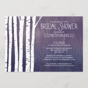 Birch Tree Bridal Shower-uitvindingen Kaart